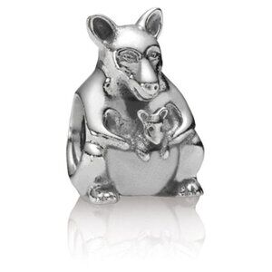 Pandora Retired Kangaroo w/ Joey Sterling Silver Charm
